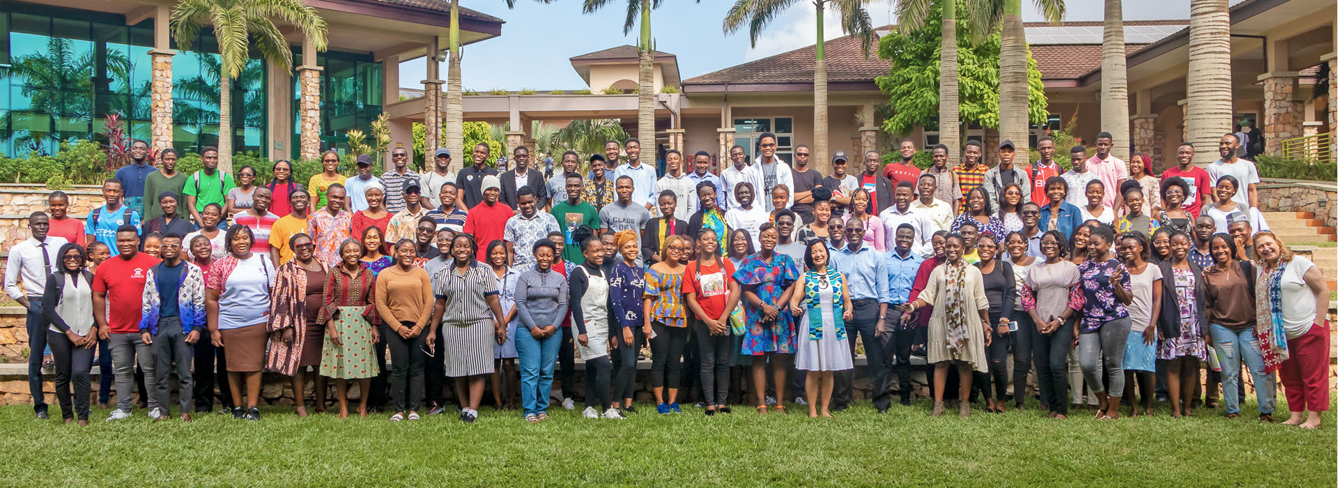 Reeta Roy with Mastercard Foundation Scholars at Ashesi